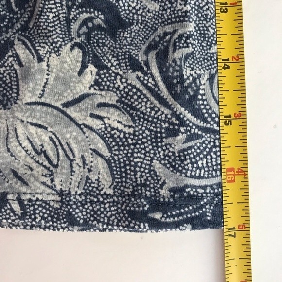 Wonderly Peasant Boho Dusty Blue Cream Floral Tassel Tie Womens Size Small - Picture 6 of 12